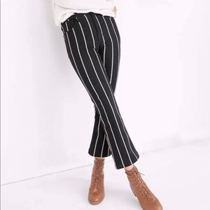 Madewell Cali Demi Elsie Stripe High Rise Dark blue/black Denim Jeans size 26